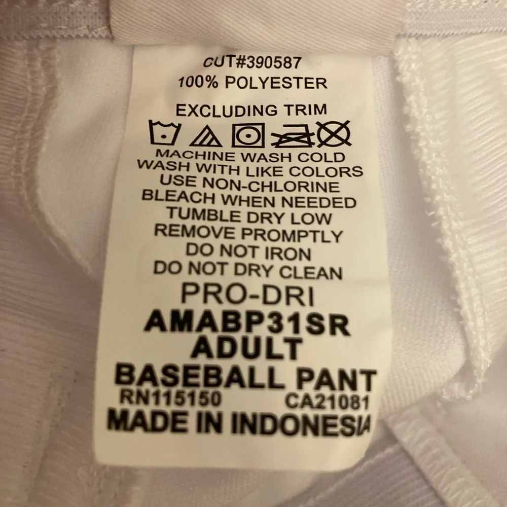 NWOT Rawlings Men's 150 Baseball Pants Size Small